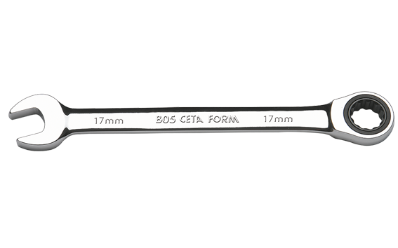 Ceta Form C-GEAR Cırcırlı Kombine Anahtar (Düz) 18 mm - B05-18