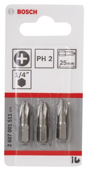 Bosch Extrahard Vıdalama Ucu Ph2*25 Mm 3 Lu 2607001511