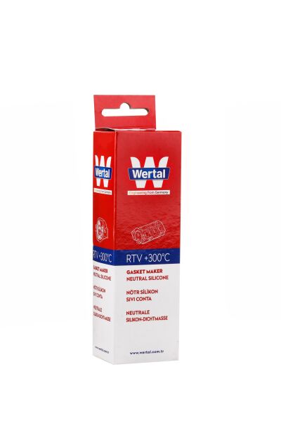 Wertal Nötr Silikon Sıvı Conta Kırmızı - 80 ml