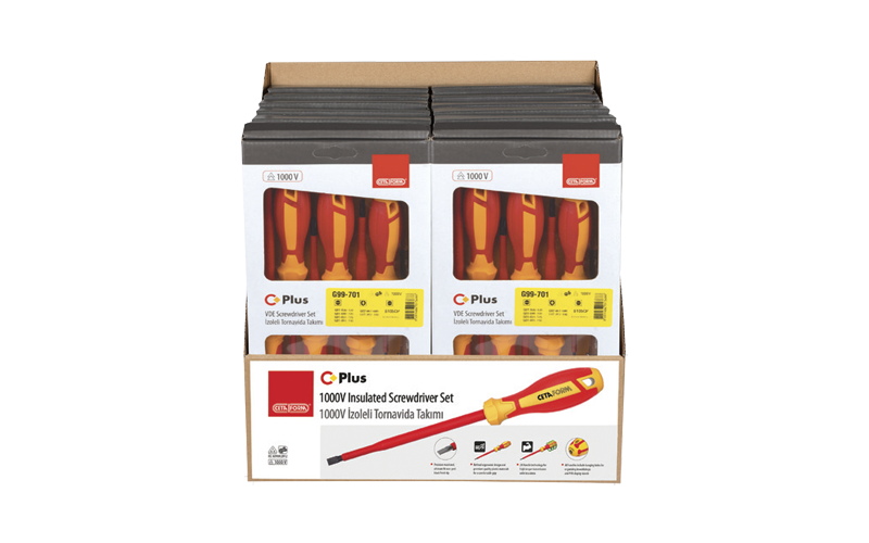 Ceta Form C-Plus 1000V Tornavida Takım Teşhir Seti 12 x G99-702 - SG99-702