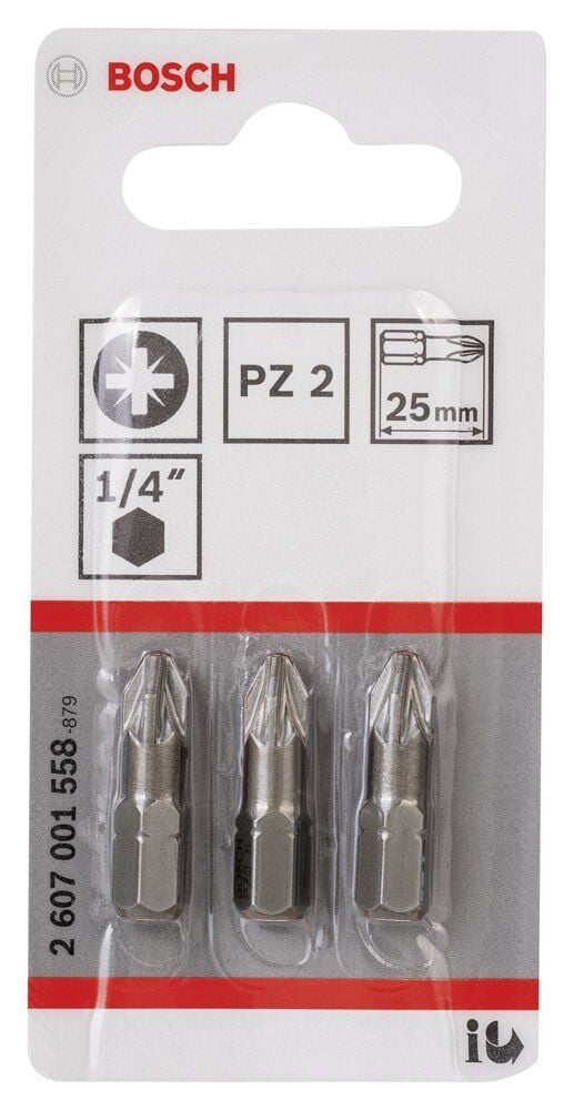 Bosch Extrahard Vıdalama Ucu Pz2*25 Mm 3 Lu 2607001558