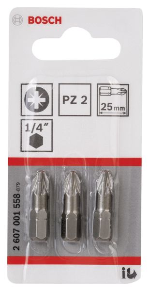 Bosch Extrahard Vıdalama Ucu Pz2*25 Mm 3 Lu 2607001558