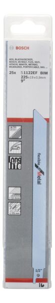 Bosch - Flexible Serisi Metal için Panter Testere Bıçağı S 1122 EF - 25'li