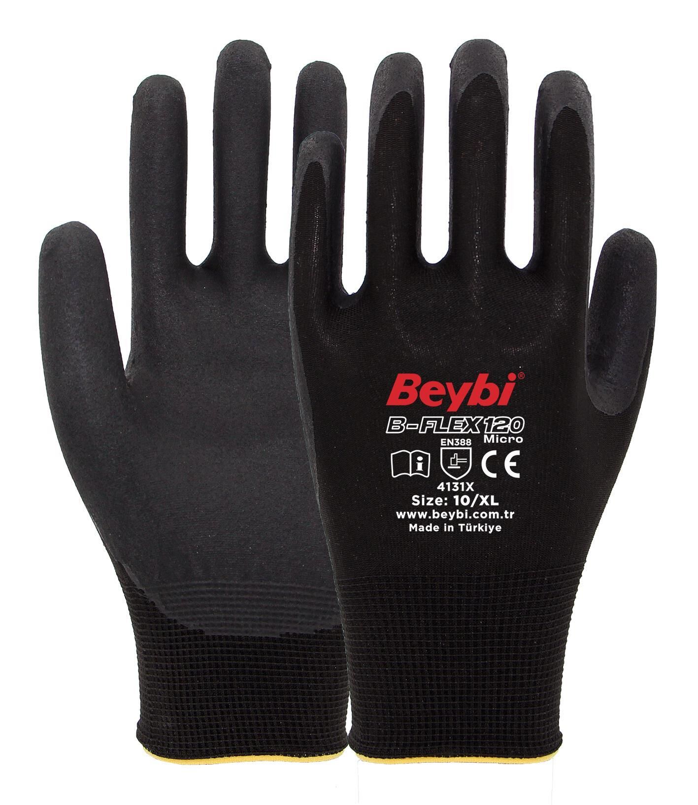 Beybi B-FLEX 120 Micro Köpük Nitril Eldiven No:09