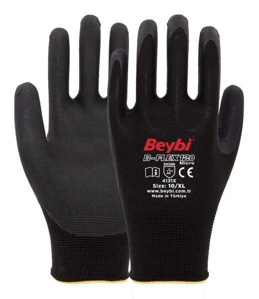 Beybi B-FLEX 120 Micro Köpük Nitril Eldiven No:09