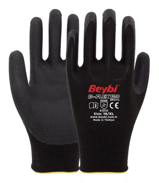 Beybi B-FLEX 120 Micro Köpük Nitril Eldiven No:09