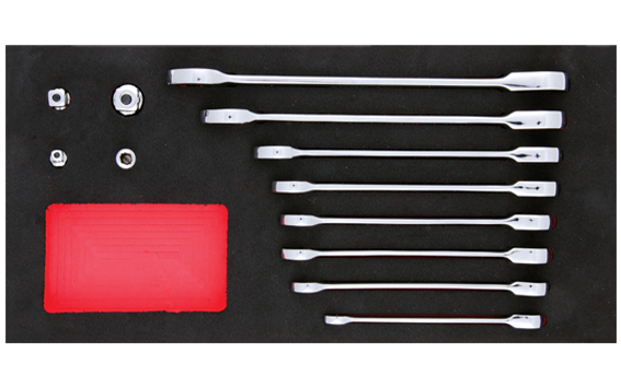 Ceta Form 12 Parça C-GEAR Cırcırlı Düz Kombine Anahtar Takımı (EVA'lı) - B05-E12