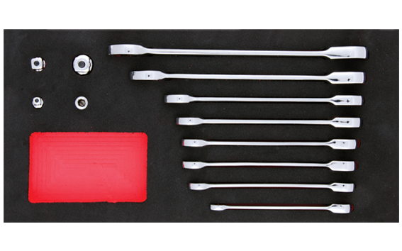 Ceta Form 12 Parça C-GEAR Cırcırlı Düz Kombine Anahtar Takımı (EVA'lı) - B05-E12