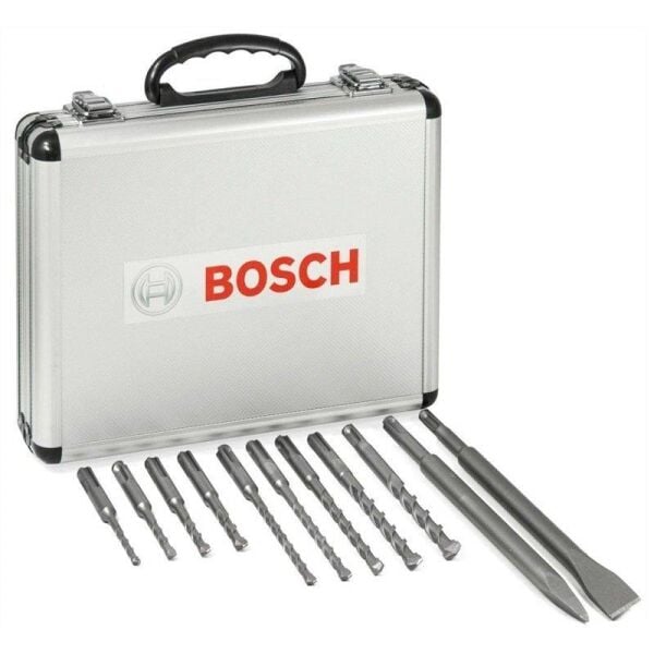 Bosch 11 Parça Çantalı SDS-Plus Kırıcı Delici Ucu ve Keski Seti - 2608578765