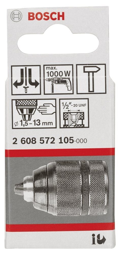 Bosch Anahtarsız Mandren 1/2-20 Unf 1,5-13Mm V3 2608572105