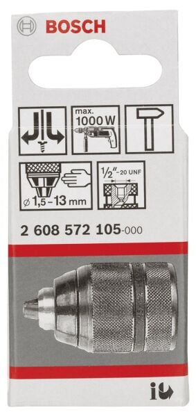 Bosch Anahtarsız Mandren 1/2-20 Unf 1,5-13Mm V3 2608572105