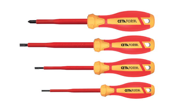 Ceta Form 4 Parça C-Plus 1000V Tornavida Takımı (VDE) - Düz/Yıldız - G99-401