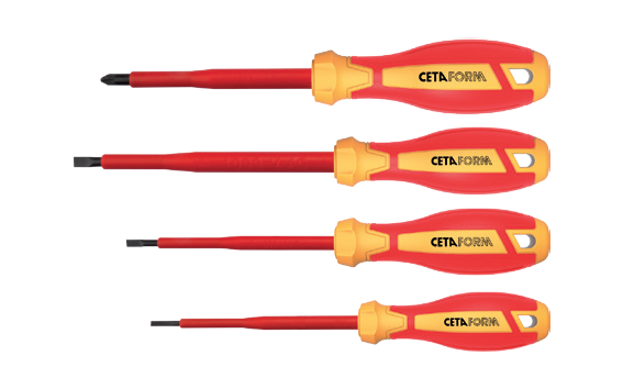 Ceta Form 4 Parça C-Plus 1000V Tornavida Takımı (VDE) - Düz/Pozidriv - G99-402