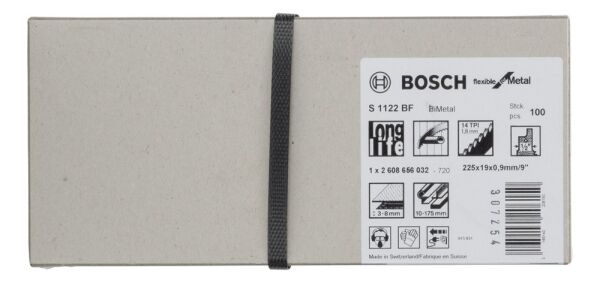 Bosch - Flexible Serisi Metal için Panter Testere Bıçağı S 1122 BF - 100'lü
