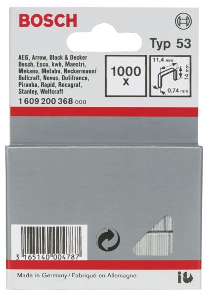 Bosch Zımba Telı Tıp 53 11,4*0,74*14 Mm 1609200368
