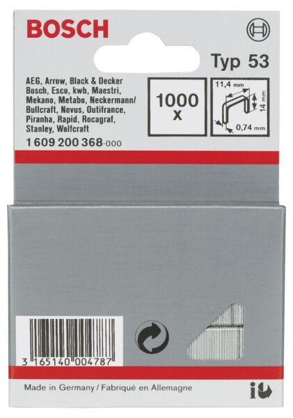 Bosch Zımba Telı Tıp 53 11,4*0,74*14 Mm 1609200368