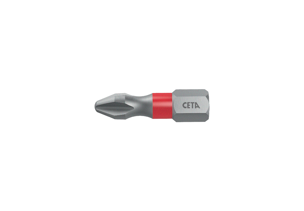 Ceta Form 1/4'' Yıldız Bits Uç (Renk Kodlamalı) PH1 x 25 mm - CB/251TC