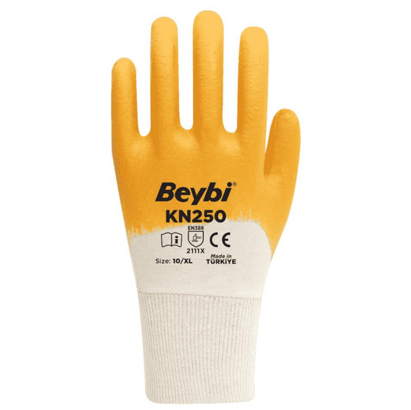 Beybi Nitril Pamuk KN250 No: 09 - Beyaz/Sarı