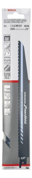 Bosch - Endurance Serisi Ağır Metal için Panter Testere Bıçağı S 1130 CF - 5'li