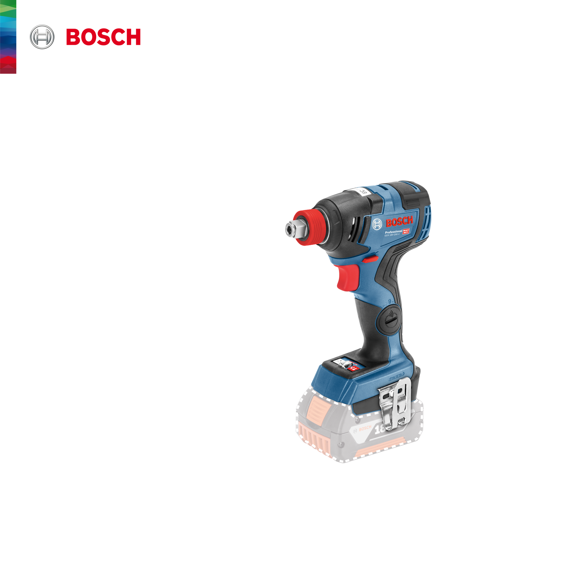 Bosch Professional GDX 18V-200 C Akülü Darbeli Somun Sıkma Makinesi - 06019G4204