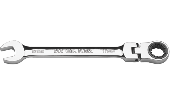 Ceta Form C-GEAR Cırcırlı Kombine Anahtar (Mafsallı) 17 mm  - B06-17