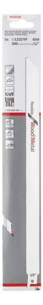 Bosch - Flexible Serisi Ahşap Ve Metal için Panter Testere Bıçağı S 1222 VF - 5'li