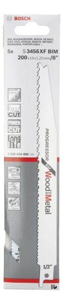 Bosch - Progressor Serisi Ahşap Ve Metal için Panter Testere Bıçağı S 3456 XF - 5'li