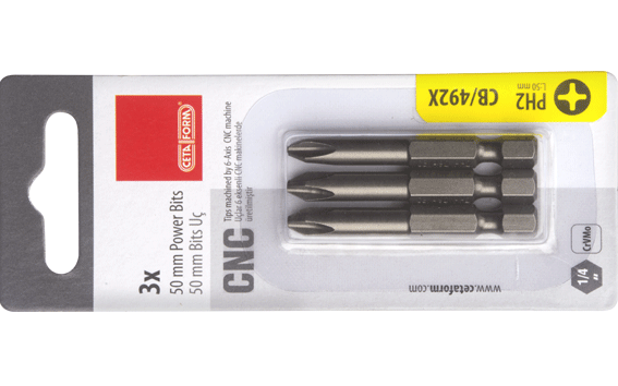 Ceta Form 3 Parça 1/4'' Yıldız Bits Uç PH3 x 50 mm / Kartlı - CB/493X