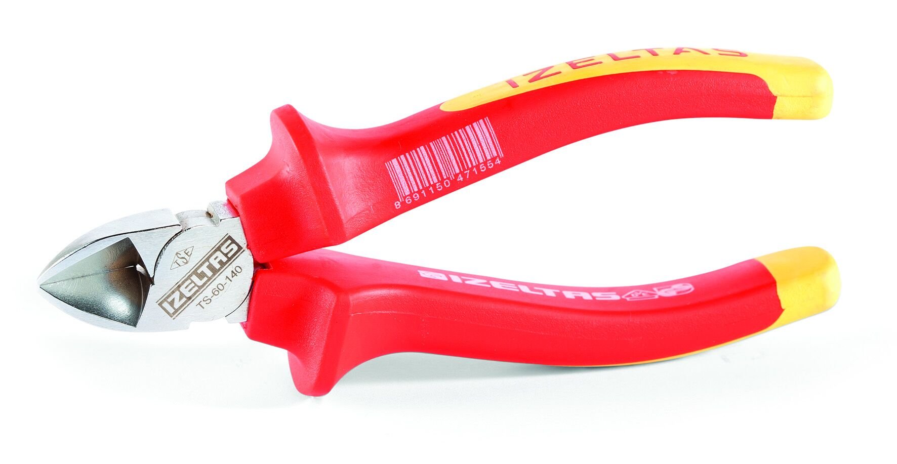 İzeltaş 1000V İzoleli Elektrikçi Yan Keski 180 mm - 3700166180