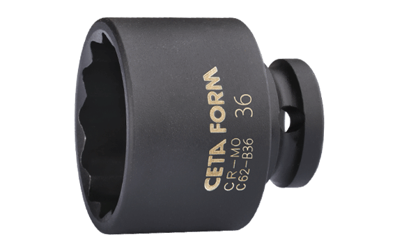 Ceta Form 1/2'' 12 Köşe Yıldız Havalı Lokma Anahtar 34 mm - C62-B34