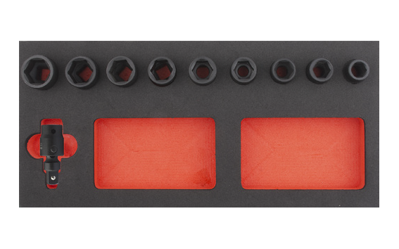 Ceta Form 10 Parça 1/2’’ 6 Köşe Havalı Lokma Anahtar Takımı (EVA'lı) - C62-E10