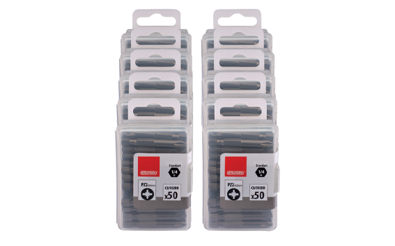 Ceta Form 500 Parça 1/4'' Pozidriv Bits Uç (Toptan Paketi) CB/592 (PZ2 x 50 mm) - CB/592BD