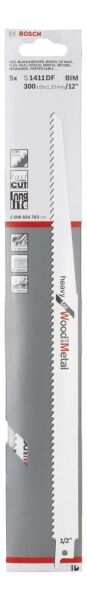 Bosch - Heavy Serisi Ahşap Ve Metal için Panter Testere Bıçağı S 1411 DF - 5'li