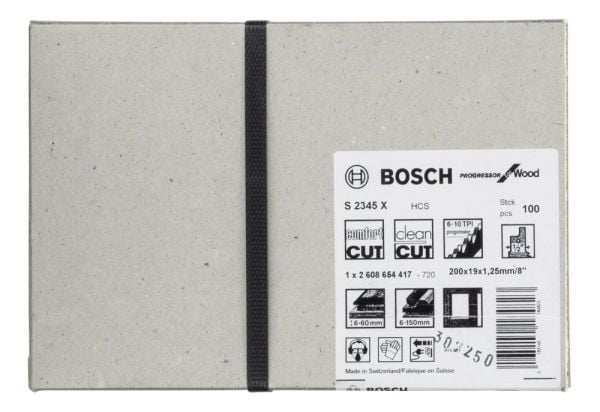 Bosch - Progressor Serisi Ahşap için Panter Testere Bıçağı S 2345 X - 100'lü