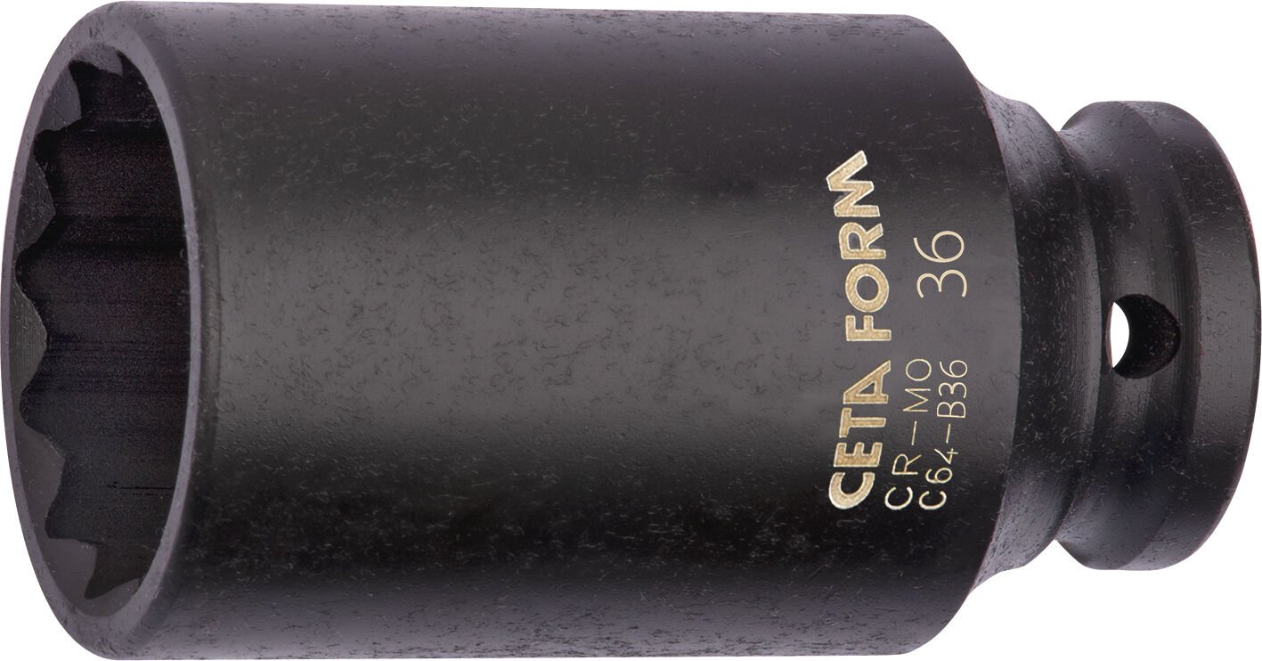 Ceta Form 1/2'' 12 Köşe Yıldız Derin Havalı Lokma Anahtar 36 mm - C64-B36