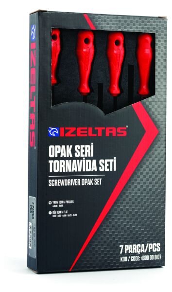 İzeltaş 7 Parça Opak Seri Tornavida Seti - 4300008107