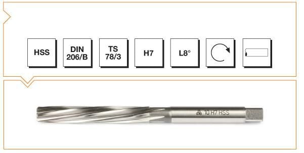 Makina Takım HSS DIN 206 Silindirik Saplı El Raybası 12 mm