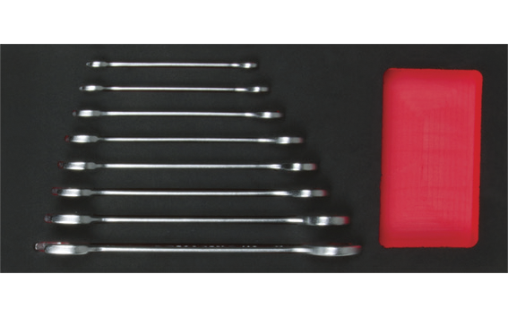 Ceta Form 8 Parça Çatal İki Ağız Anahtar Takımı (EVA'lı)  - B09-E08