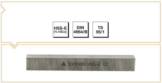 Makina Takım HSS - E (%10Co) DIN 4964/B Kare Kesitli Torna Kalemi 14x14x125