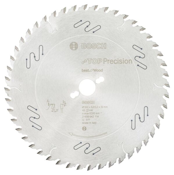 Bosch - Best Serisi Hassas Kesim Ahşap için Daire Testere Bıçağı 300*30 mm 48 Diş