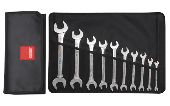 Ceta Form 10 Parça Çatal iki Ağız AnahtarTakımı (SAE) - Bez Çantalı - B09A-R10