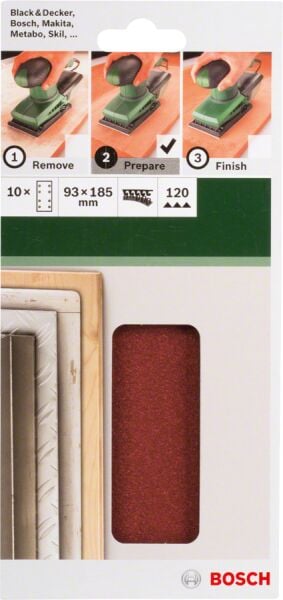 Bosch - Titreşimli Zımpara Kağıdı 10'lu,
