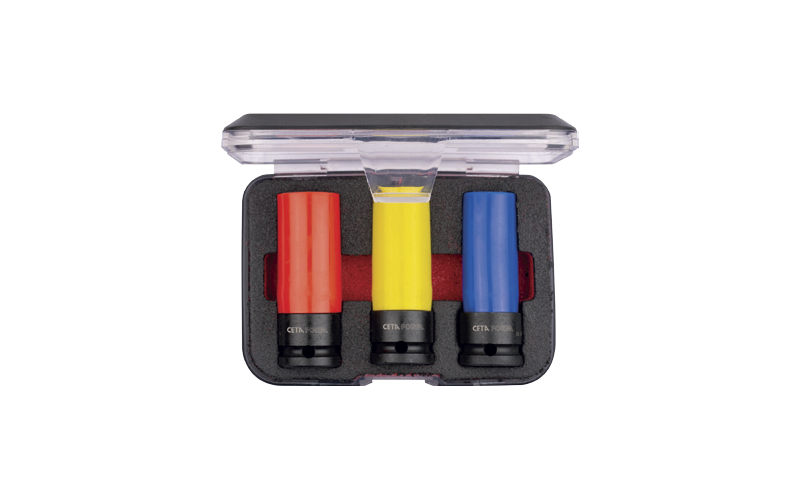 Ceta Form 3 Parça 1/2'' Havalı Bijon Lokma Anahtar Takımı (Plastik Korumalı) - C64W-P03