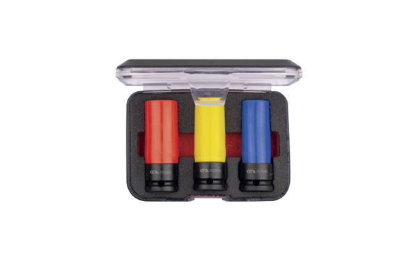 Ceta Form 3 Parça 1/2'' Havalı Bijon Lokma Anahtar Takımı (Plastik Korumalı) - C64W-P03