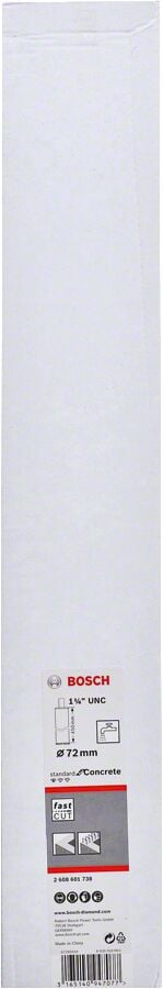 Bosch - Standard Seri Beton İçin 1 1/4'' UNC Girişli Sulu Elmas Karot Ucu 72mm