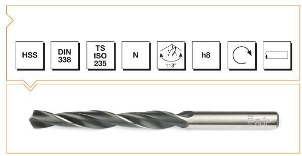 Makina Takım HSS DIN 338 Silindirik Saplı Kısa Haddeli Matkap Ucu 10.5 mm