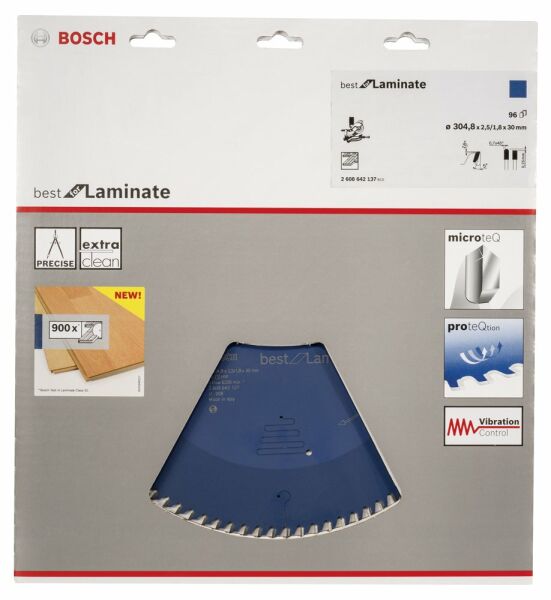 Bosch - Best Serisi Laminant için Daire Testere Bıçağı 305*30 mm 96 Diş