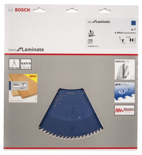 Bosch - Best Serisi Laminant için Daire Testere Bıçağı 305*30 mm 96 Diş