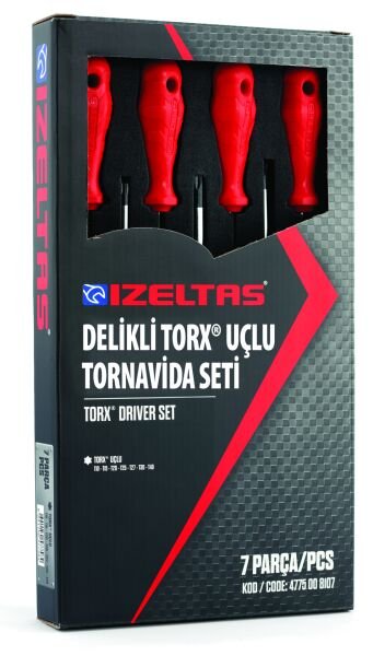 İzeltaş 7 Parça Delikli Torx Uçlu Tornavida Takımı - 4776008107