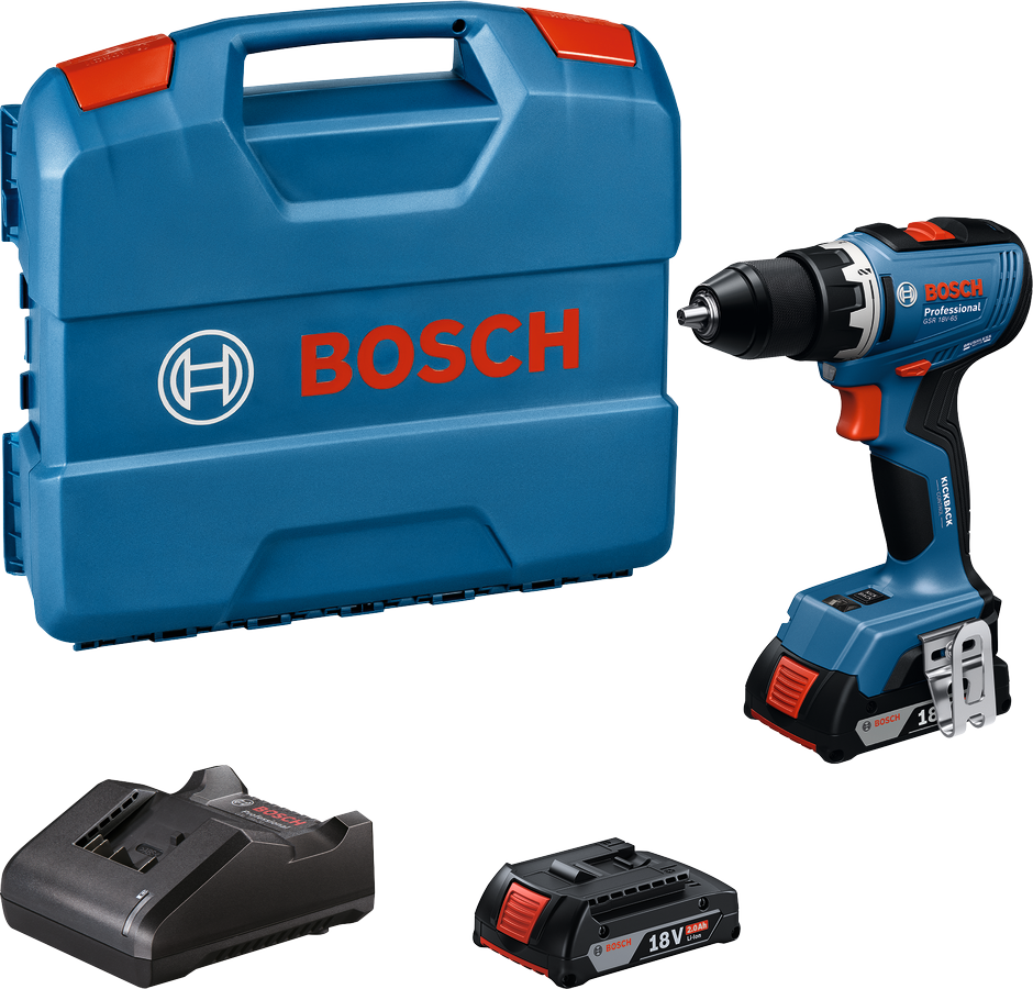 Bosch Professional GSR 18V-65 Akülü Delme Vidalama Makinesi (2 x 2.0 Ah Akü) - 06019N3000